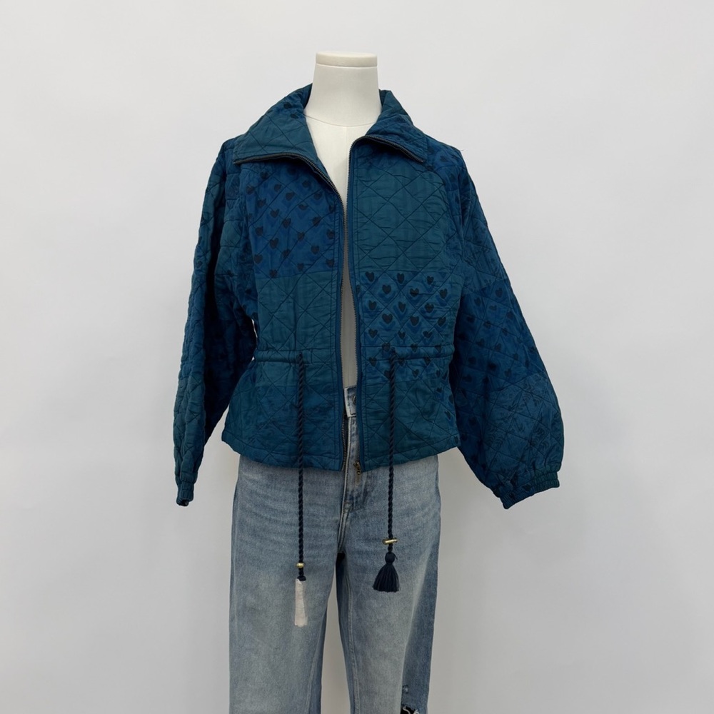 NWT Cleobella Quilted Patchwork Jacket in Indigo … - image 6